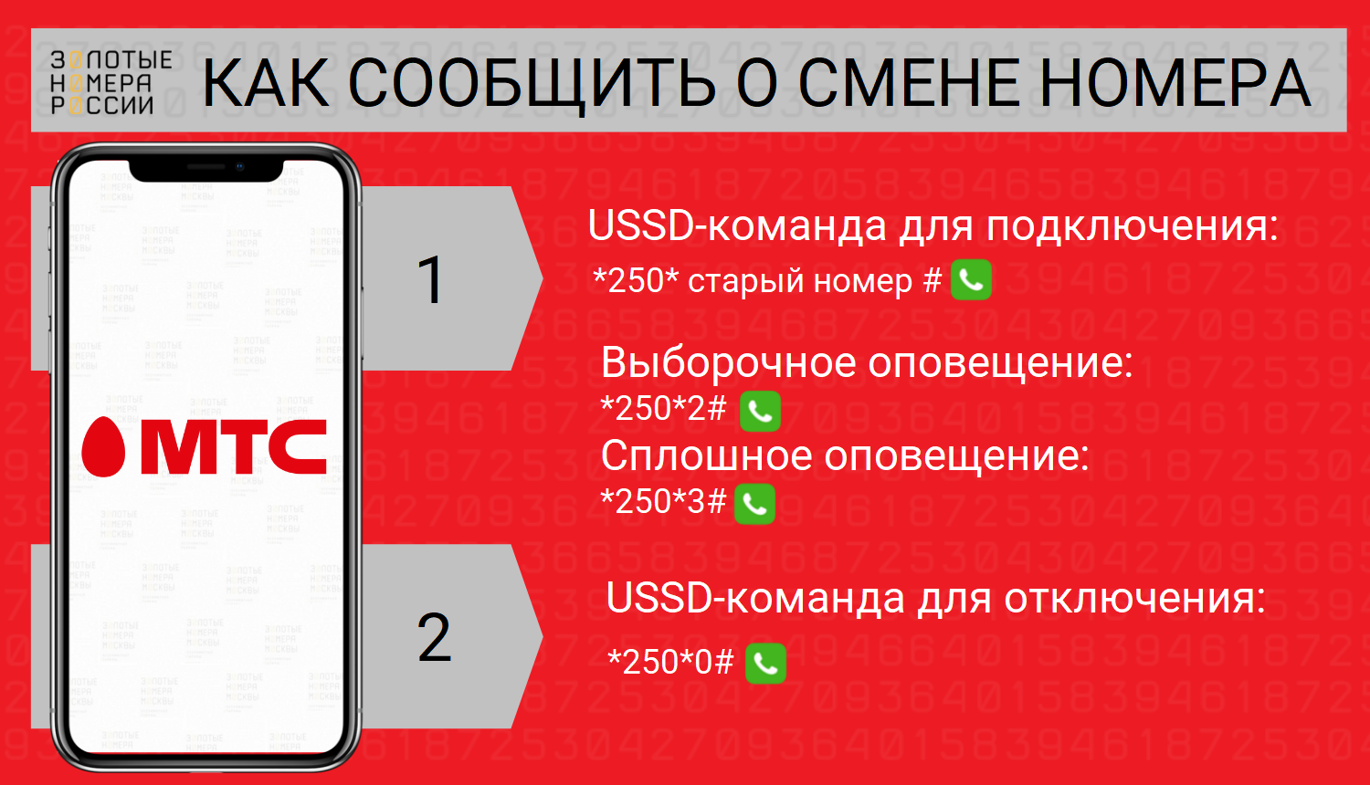 Как сообщить о смене номера МТС