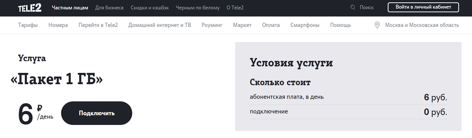 Тарифы теле2 для модема