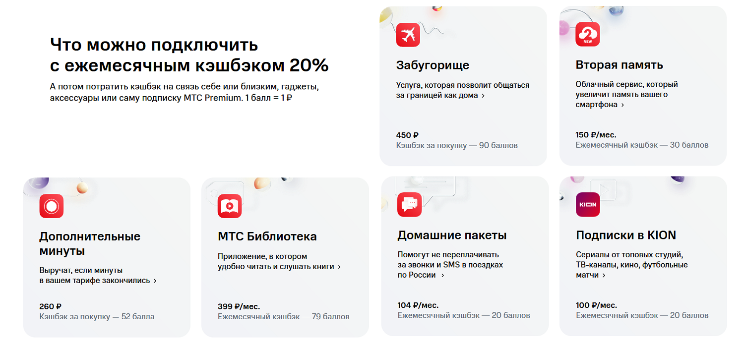 Mts премиум карта