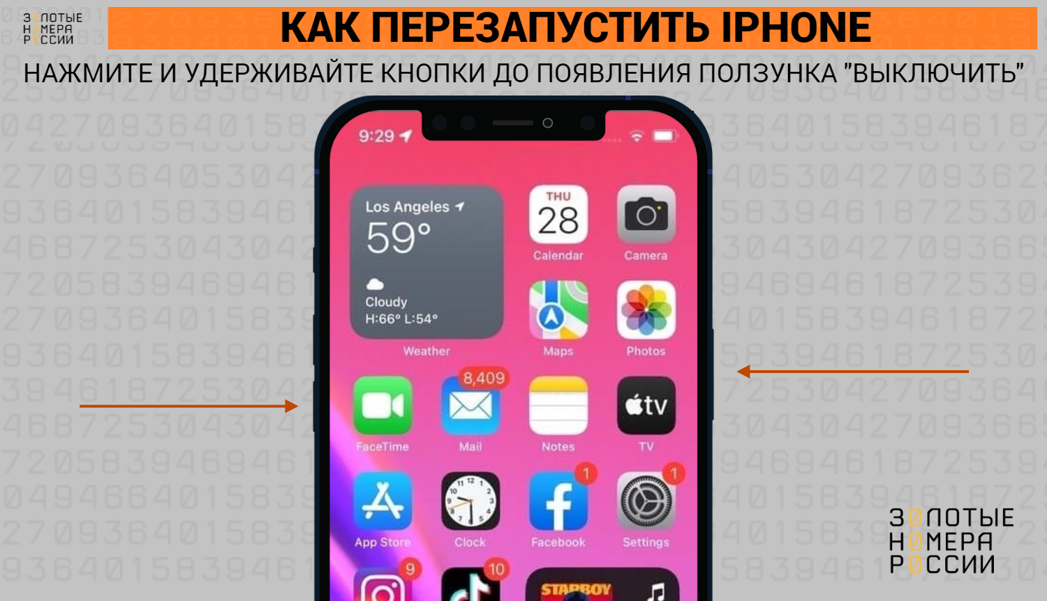 Как перезапустить iPhone c помощью кнопок