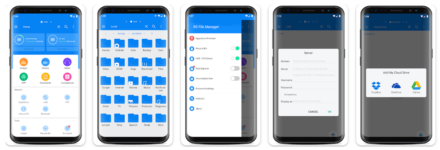 Файловый менеджер RS File Manager для Android