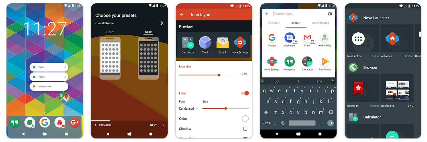 Приложение Nova Launcher для Android