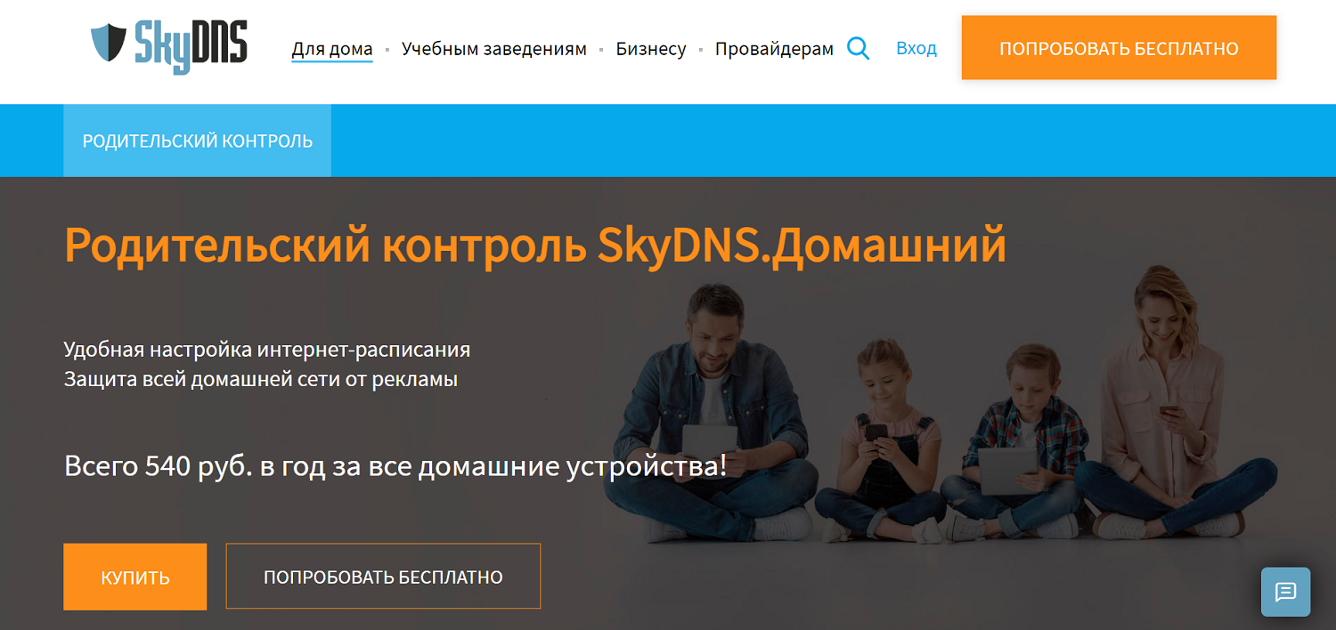 Родительский контроль SkyDNS